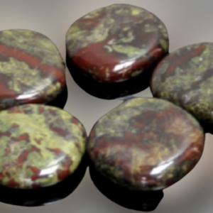 Jaspe Sanguíneo / Pedra Dragão, Rodado Plano