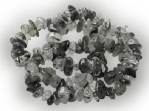 Quartz com Turmalina, pulseira chip