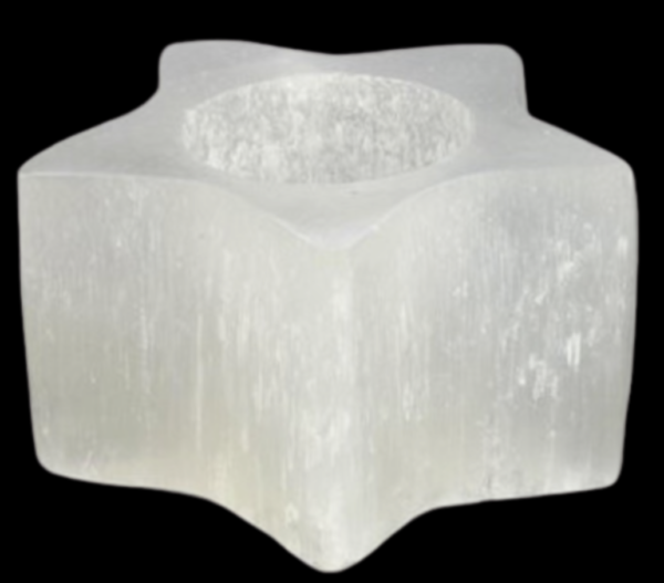 Selenite, porta velas