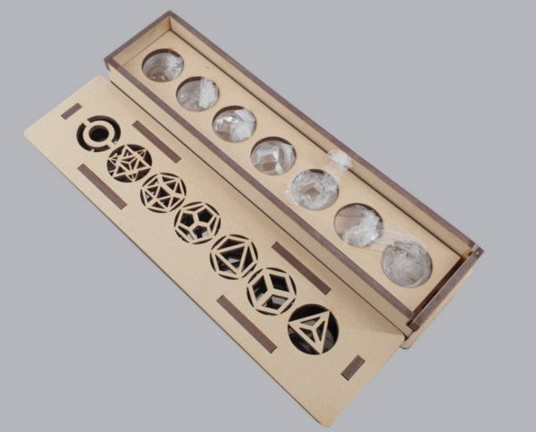 Solidos Platonicos Quartz, 7 unidades, com caixa