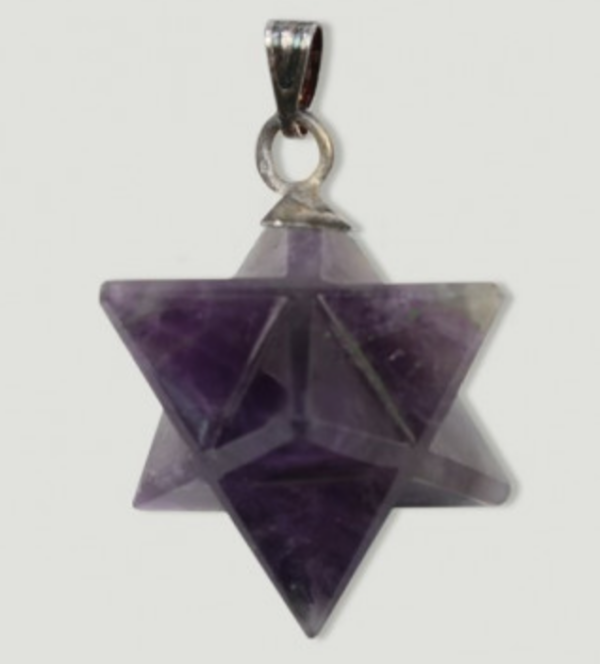 Pingente Merkaba Ametista 15x15mm