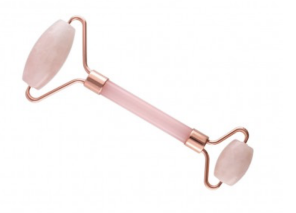 Massajador Quartz Rosa com Rolo Duplo