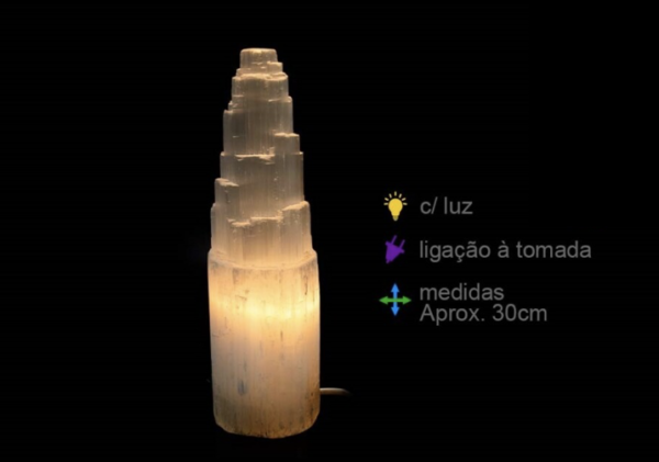 Candeeiro Selenite 30cm - Image 2