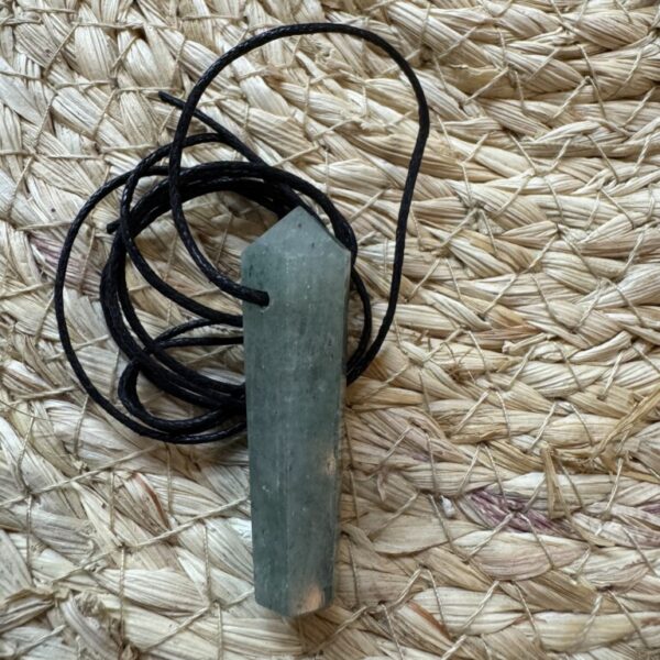 Pingente Biterminado Quartz Verde 45x10