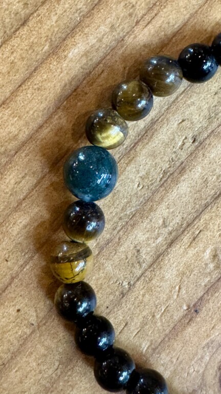 Japamala Turmalina Negra, Olho Tigre e Quartz Verde 33cm - Image 3