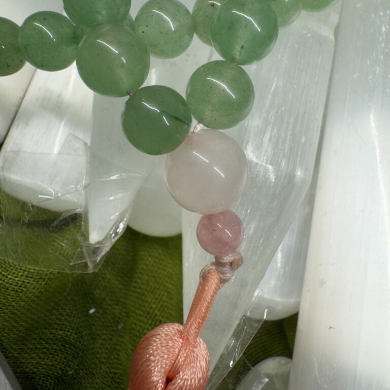 Japamala Quartz Verde e Quartz Rosa. 42cm - Image 3